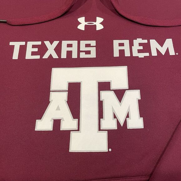 Under Armour Hoodie Mens Size Large Loose Texas A&M Aggies Pullover - Picture 12 of 12